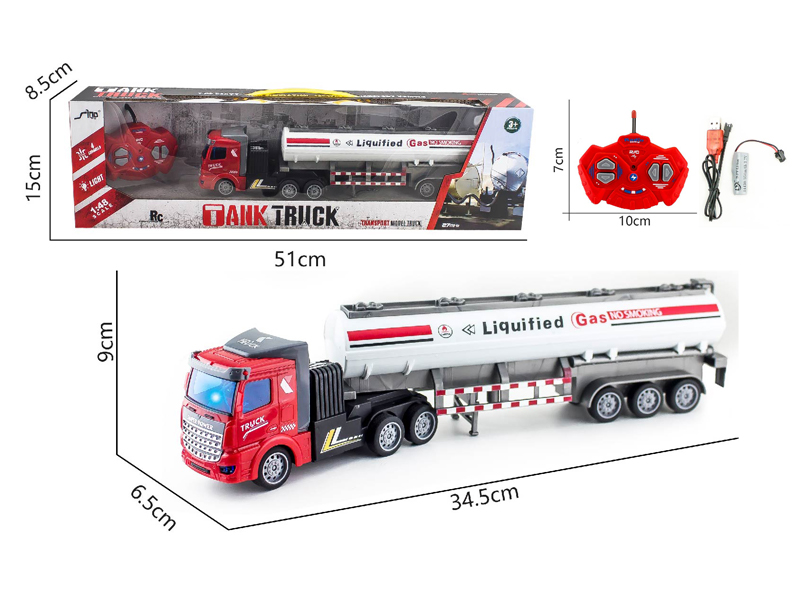 1:48 4CH R/C Tank Trailer With Light