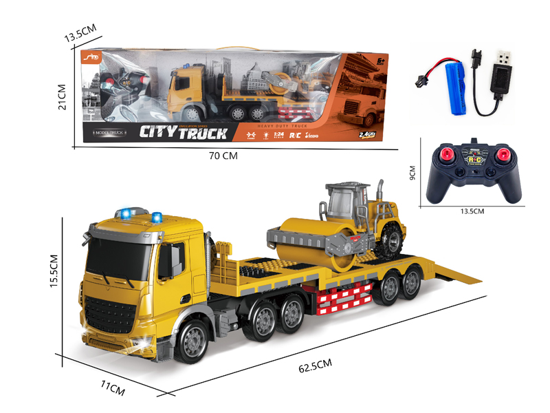 2.4G 1:24 6CH R/C Single-Layer Friction Drum Car With Light And Music