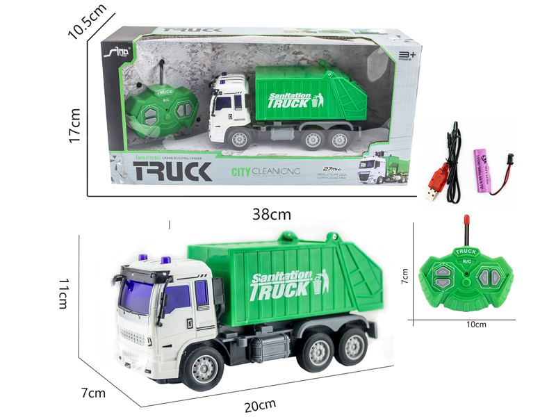 1:30 4CH R/C Garbage Sanitation Vehicle With Light