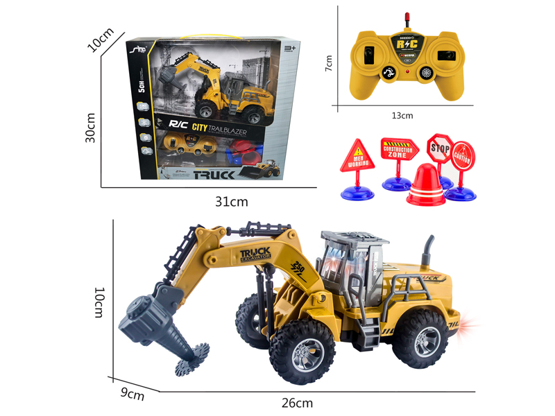 1:30 5CH R/C High Arm Cutting Engineering Vehicle With Light