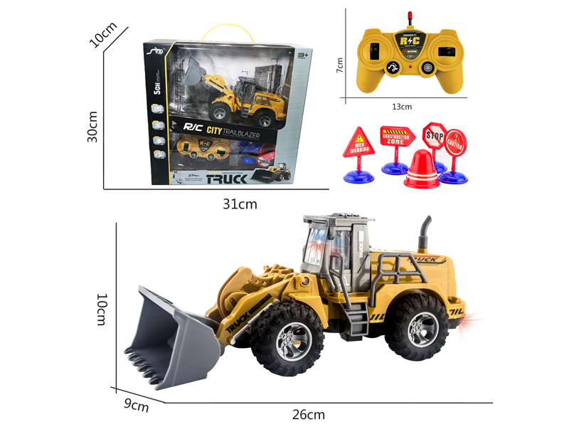 1:30 5CH R/C Flat Arm Push Shovel Construction Vehicle With Light