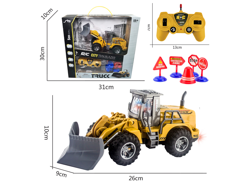 1:30 5CH R/C Flat Arm Open Circuit Engineering Vehicle With Light