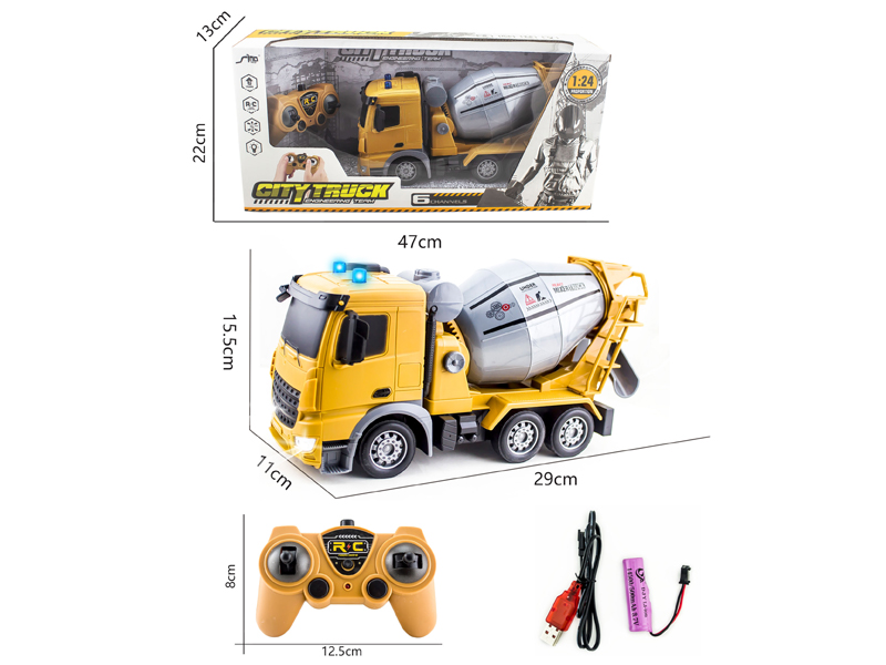 2.4G 1:24 6CH R/C Mixing Engineering Vehicle With Light