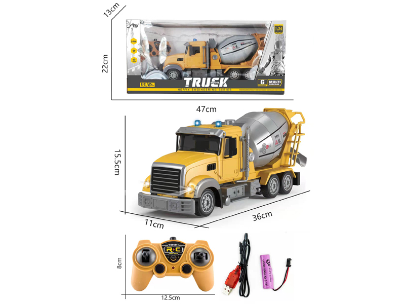 2.4G 1:24 6CH R/C Mixing Engineering Vehicle With Light