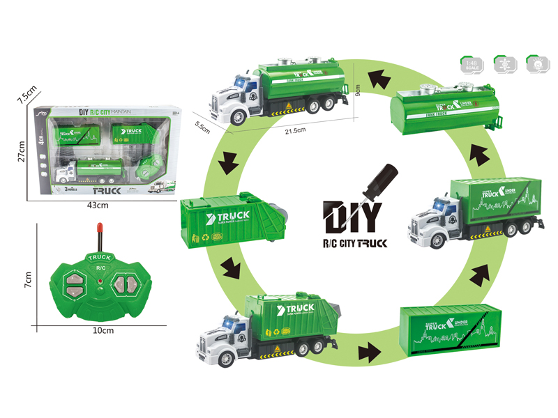 1:48 4CH R/C Sanitation Truck With Light