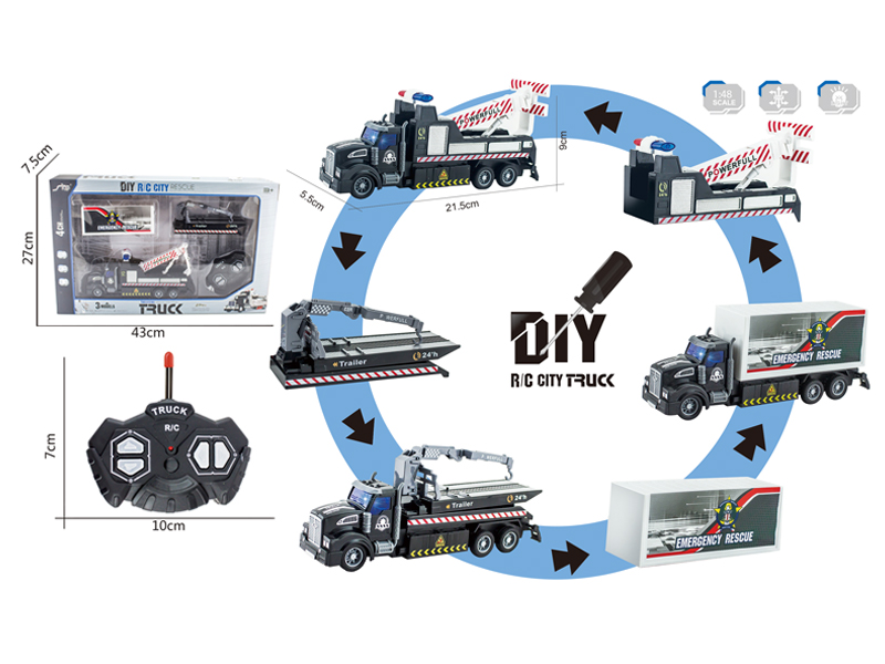1:48 4CH R/C Traffic Rescue Vehicle With Light