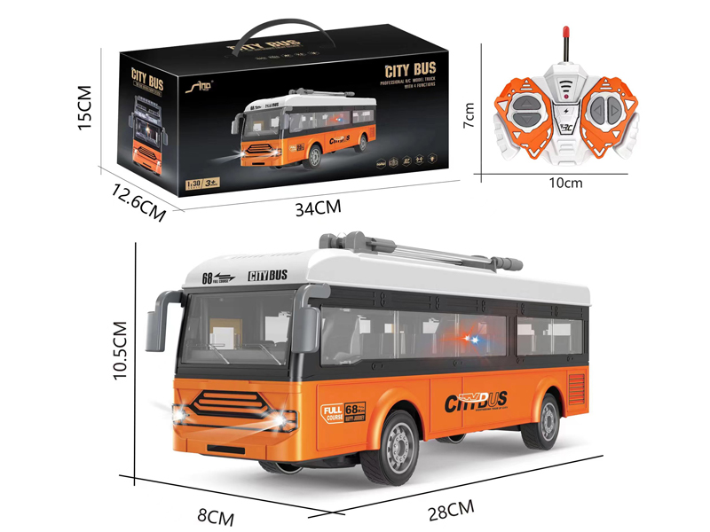 1:30 4CH R/C Single-Layer Bus With Light