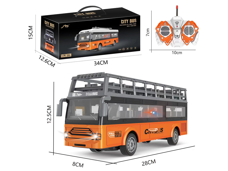1:30 4CH R/C Double-Layer Bus With Light