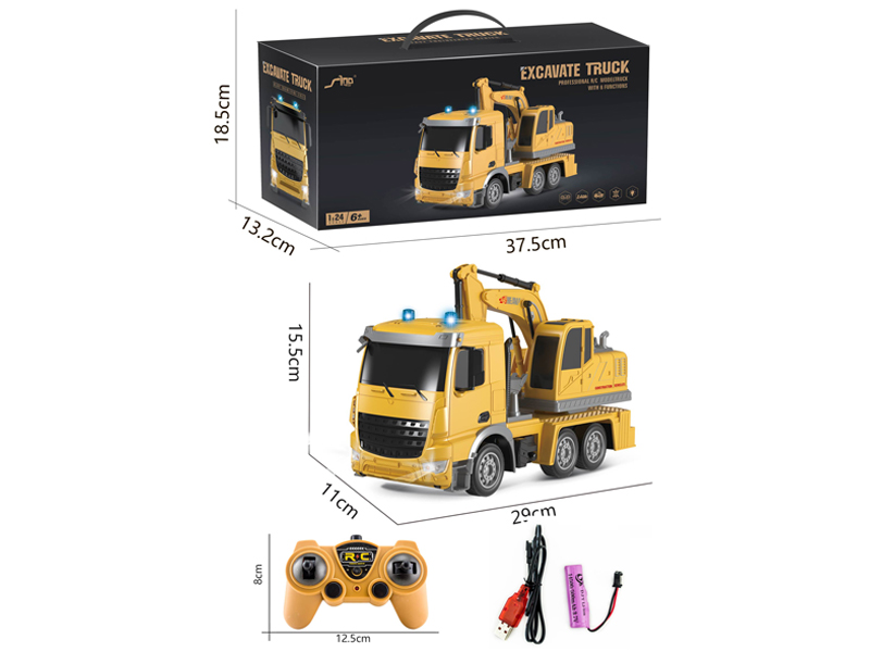 2.4G 1:24 6CH R/C Engineering Vehicle With Light