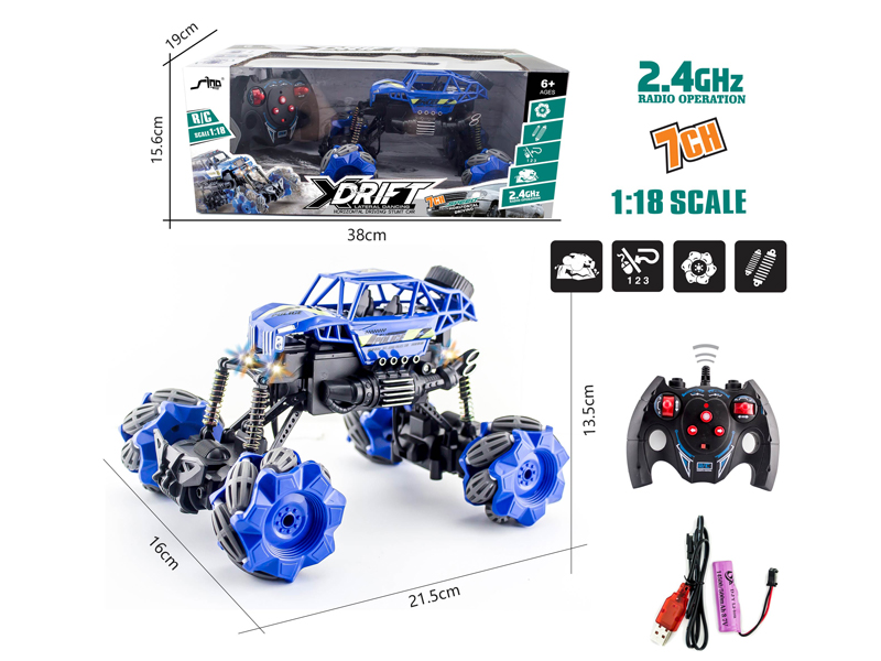 1:18  4WD R/C Stunt Climbing Police Car With Light