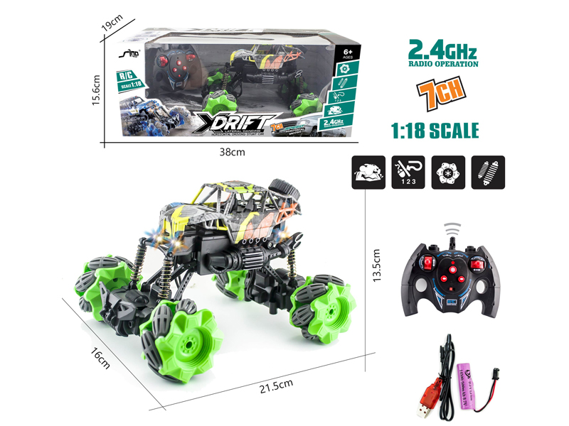 1:18  4WD R/C Stunt Climbing Car With Light