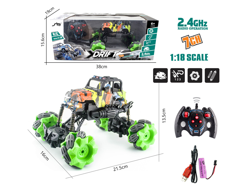 1:18  4WD R/C Stunt Jeep Climbing Car With Light