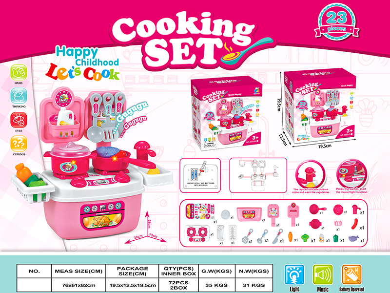 Cooking Set With Lights And Sound 23pcs