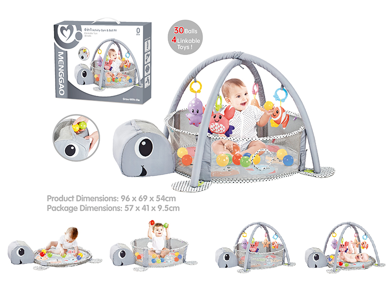 4 In 1 Activity Gym & Ball Pit(30PCS 5CM Ocean Balls)