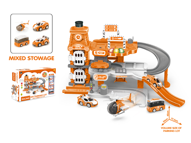 32PCS Cartoon Parking Lot (Racing Series)