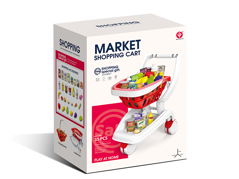 Market Shopping Cart Play Set