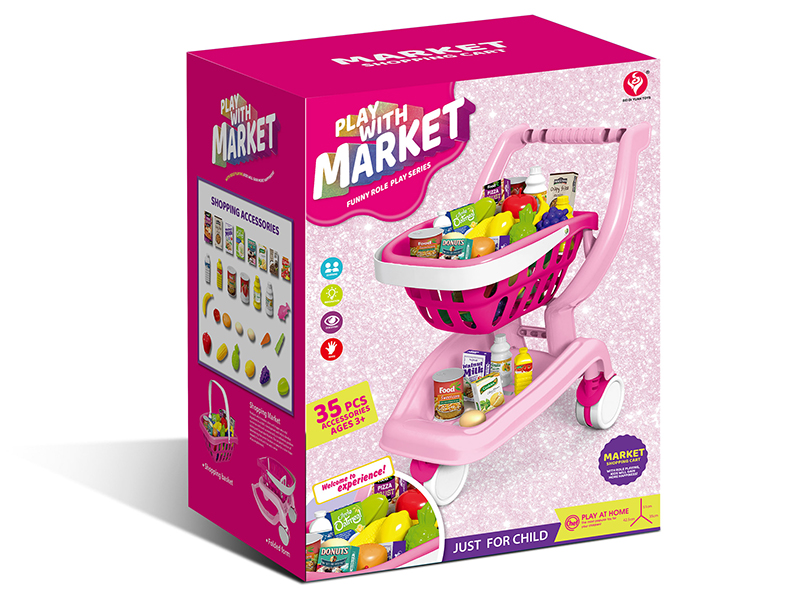 Market Shopping Cart Play Set