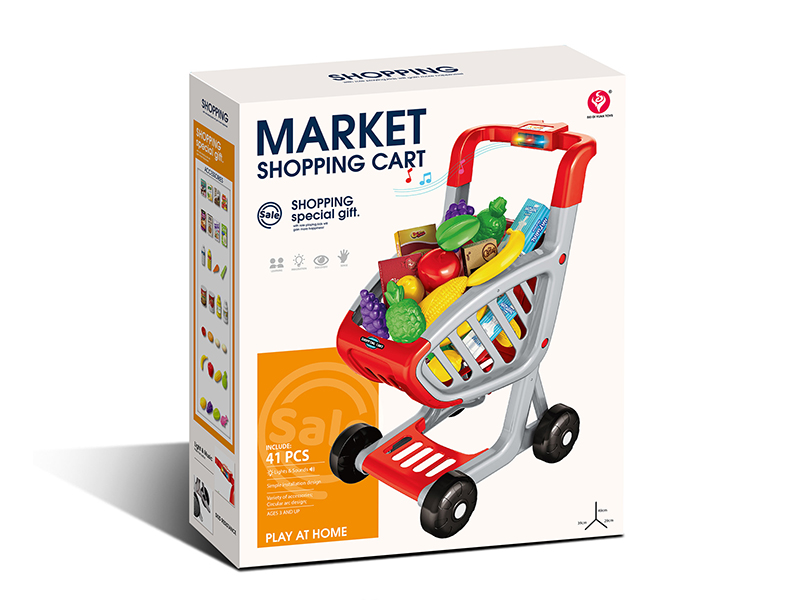 Market Shopping Cart Play Set