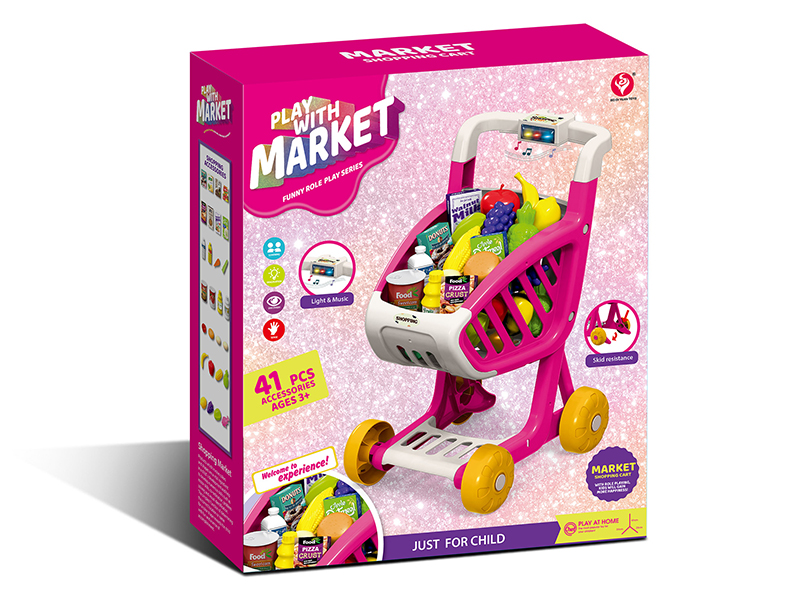 Market Shopping Cart Play Set