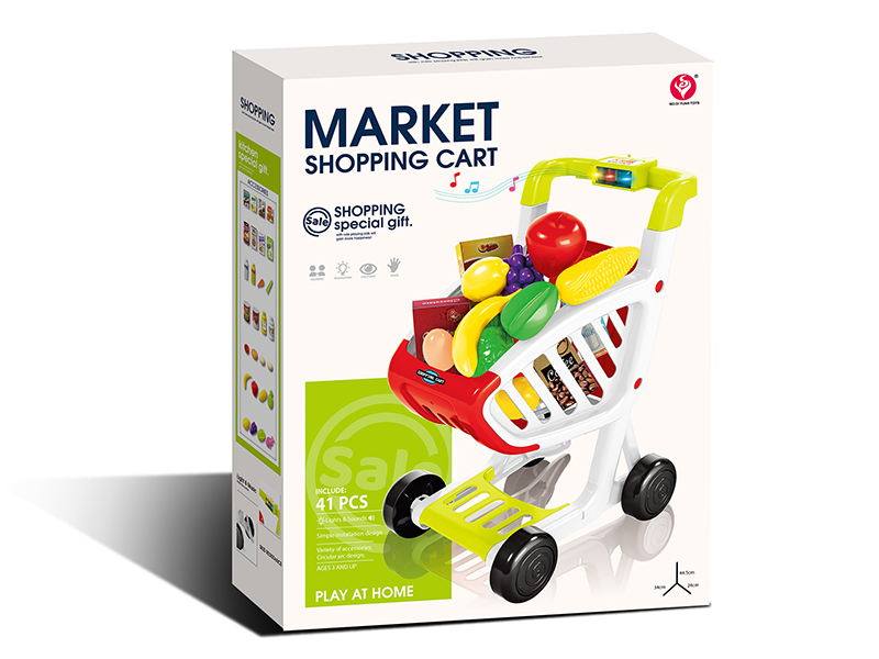Market Shopping Cart Play Set