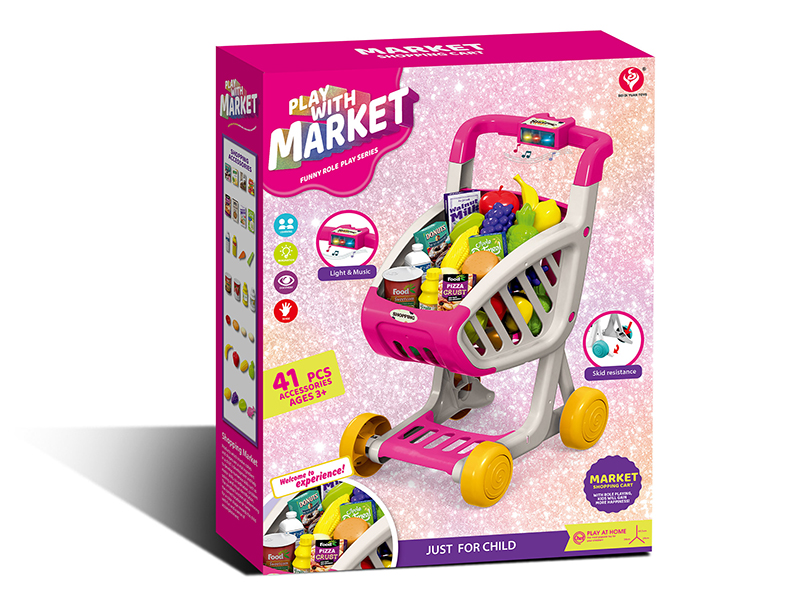 Market Shopping Cart Play Set
