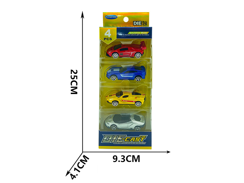 Slide Alloy Simulation Sports Car 4PCS