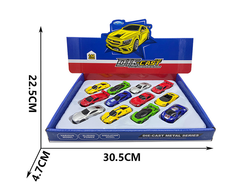 Slide Alloy Simulation Sports Cars 12PCS