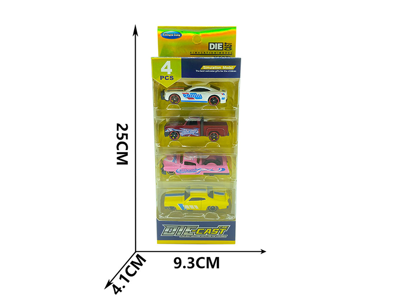 Slide Alloy Simulation Cars 4PCS