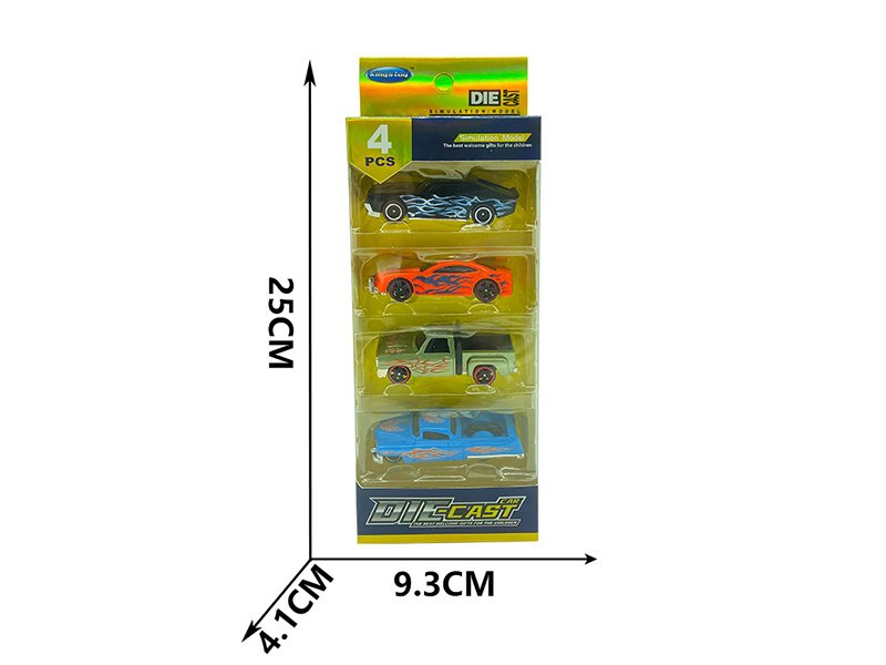 Slide Alloy Simulation Cars 4PCS