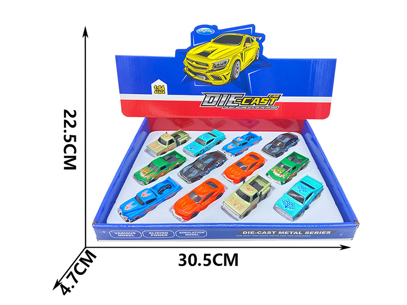 Slide Alloy Sports Cars 12PCS