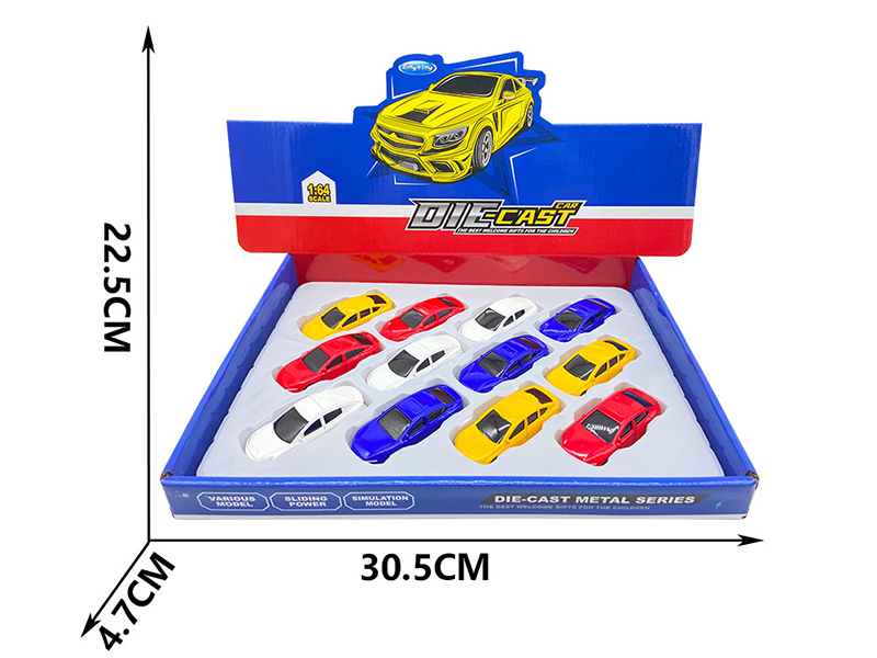 Pull Back Alloy Simulation Cars 12PCS