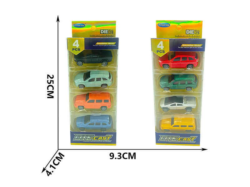 Pull Back Alloy Simulation Cars 4PCS