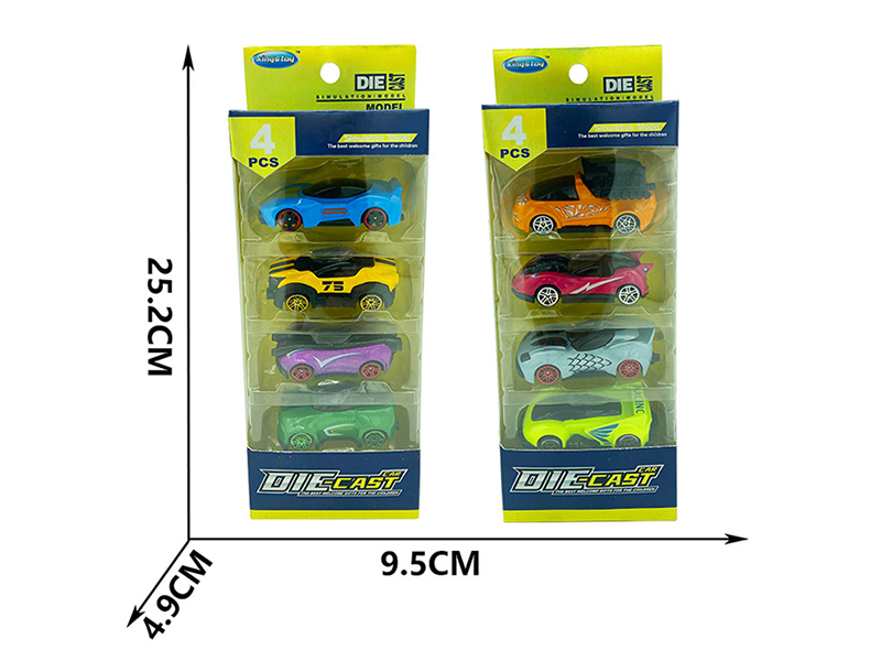 Slide Alloy Simulation Cars 4PCS