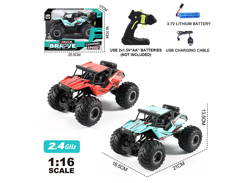1:16 2.4G 4-Channel Remote Control Alloy Off-Road Climbing Car(Included Batteries)