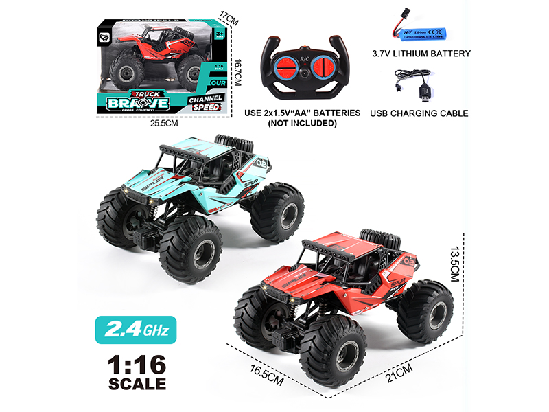 1:16 2.4G 4-Channel Remote Control Alloy Off-Road Climbing Car(Included Batteries)