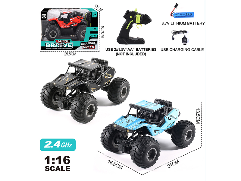 1:16 2.4G 4-Channel Remote Control Alloy Off-Road Climbing Car(Included Batteries)