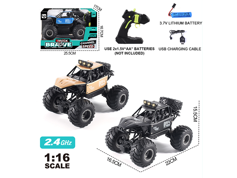 1:16 2.4G 4-Channel Remote Control Alloy Rock Crawler