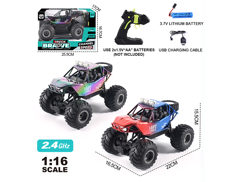1:16 2.4G 4-Channel Remote Control Rock Crawler(Included Batteries)