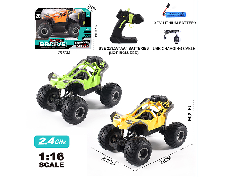 1:16 2.4G 4-Channel Remote Control 4WD Rock Crawler(Included Batteries)