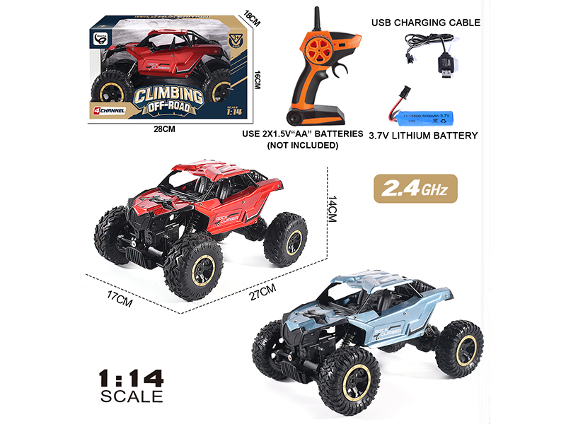 1:14 2.4G 4-Channel Remote Control Alloy Off-Road Climbing Car(Included Batteries)