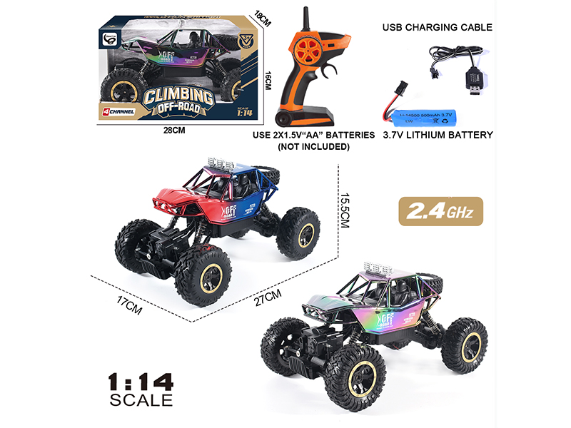 1:14 2.4G 4-Channel Remote Control Rock Crawler(Included Batteries)