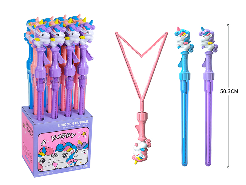 Unicorn Western Sword Bubble Stick 12PCS