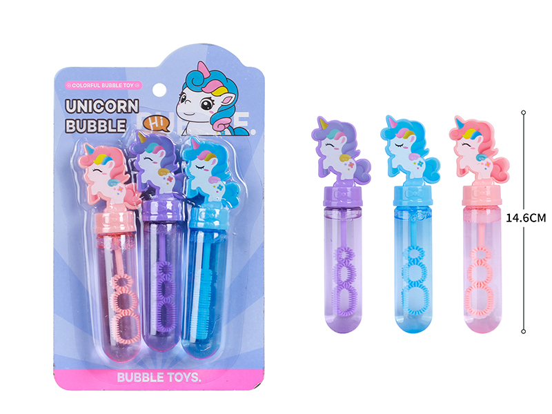 Rainbow Pony Bubble Stick 3PCS