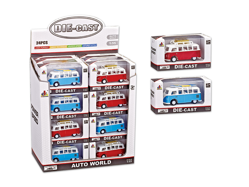 1:55 Pull Back Alloy Bus 24pcs