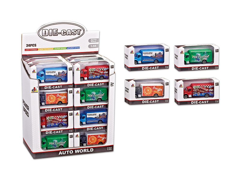 1:55 Slide Alloy Small Trucks 24PCS