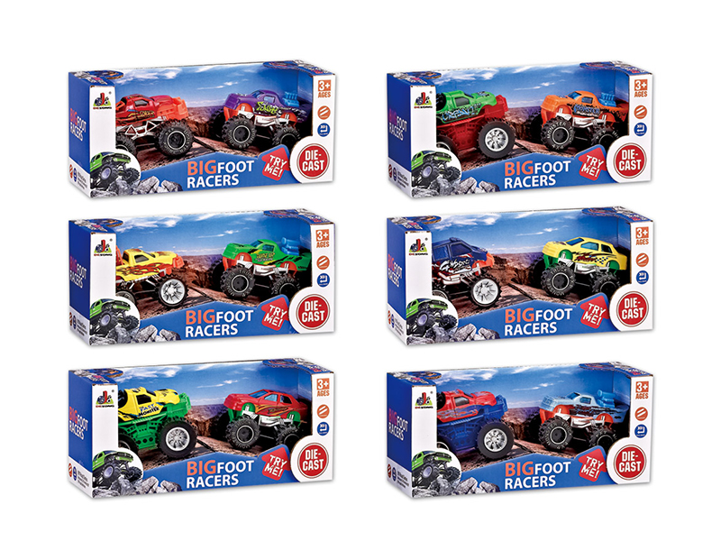 Slide Alloy Monster Trucks 2pcs