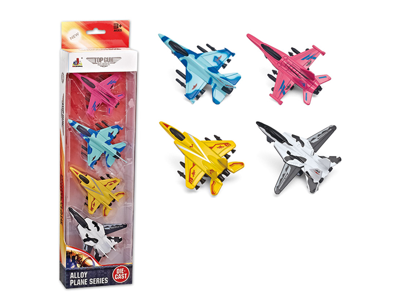 Pull Back Alloy Warplane 4pcs