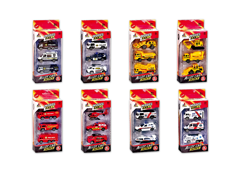 3pcs Alloy Cars