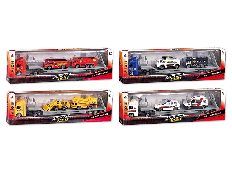 Alloy Trailer With 2 Small Cars