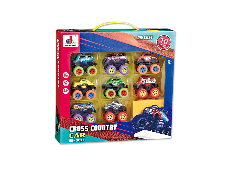 Pull Back Iron Monster Trucks 10pcs